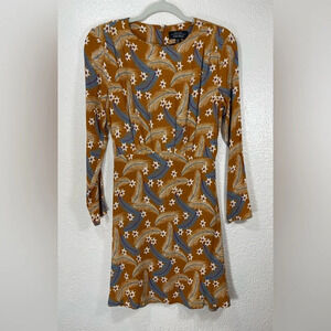 & Other Stories Ruched Floral Mini Dress in Orange Women’s US 2 Summer Spring